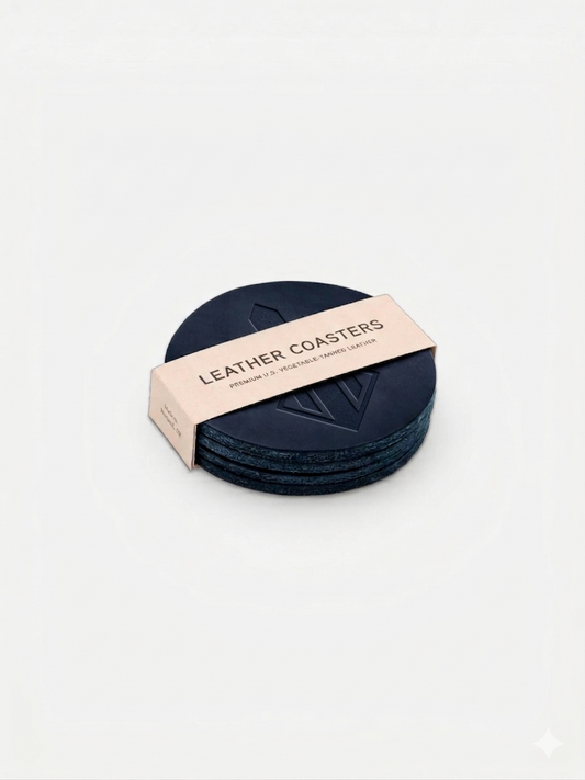 Leather Coasters — Set of 4